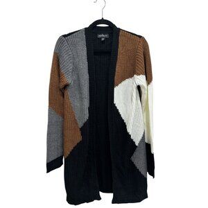 FORTUNE + IVY Women ColorBlock Cardigan MEDIUM